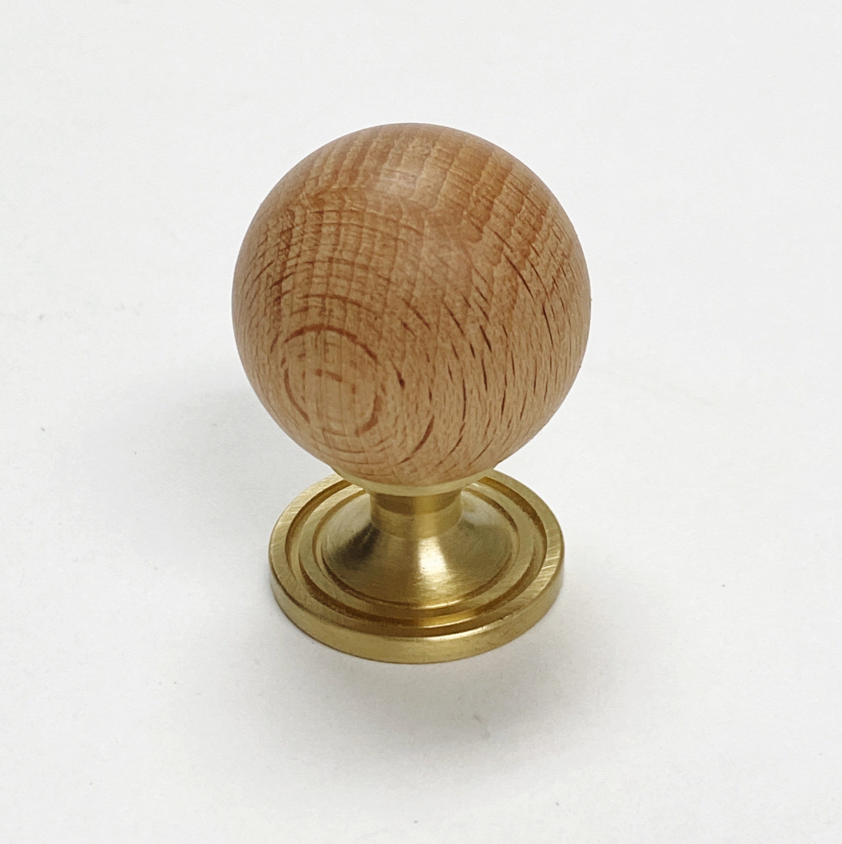 Solid Wood and Brass "cleo" Small Ball Cabinet Knob, Hardware, Drawer  Furniture Handle - Etsy