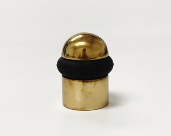 Solid-Brass Door Stopper for  Wall and Floor (unlacquered)