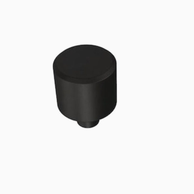 Matte Black Farmhouse Cup Pull 3-in or 3-3/4 Center to Center Dual Mount Cylindrical Bail & Modern Bar Knob /Drop Cabinet Door Pull and image 7