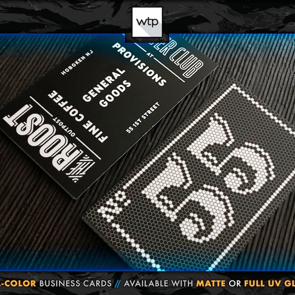 Double Sided Glossy Business Cards Etsy