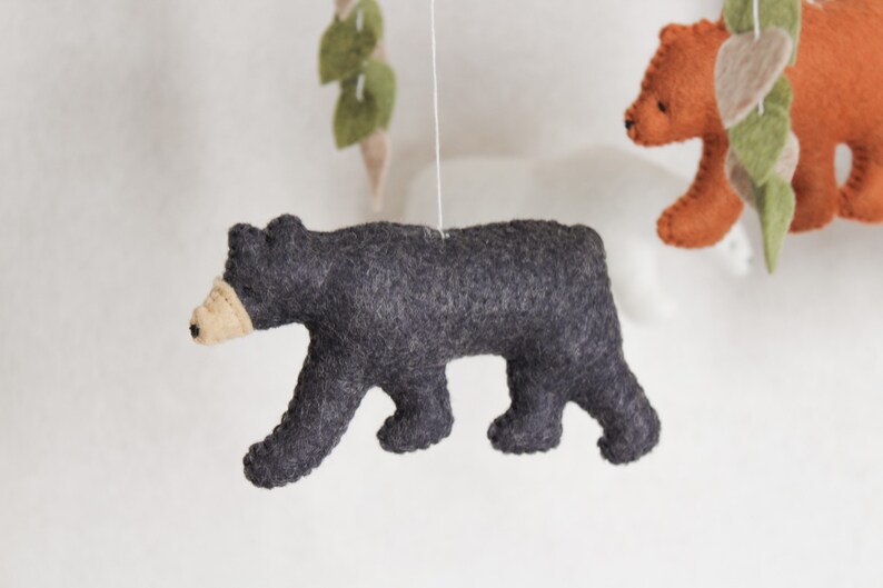 Bears life baby mobile Animals nursery decor Forest crib Etsy