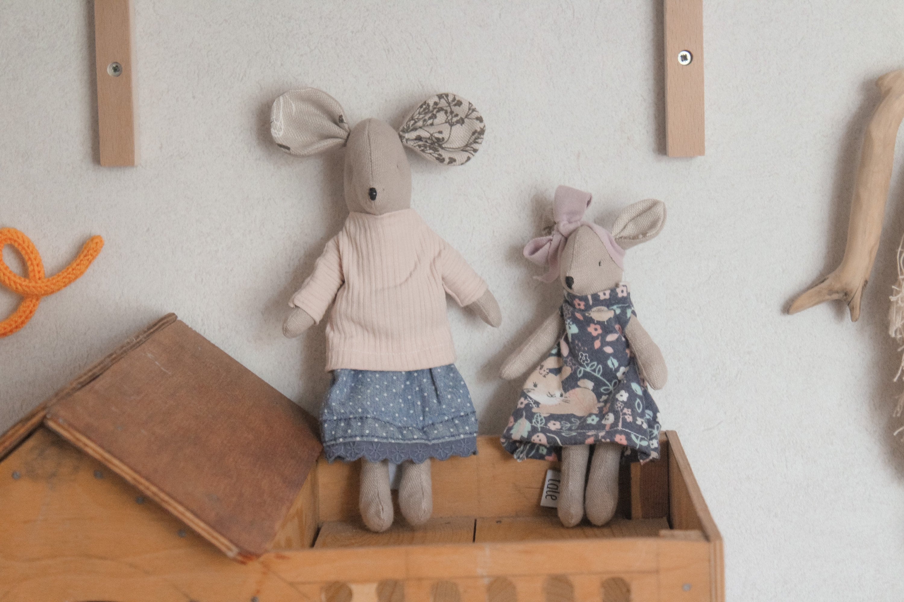 Dollhouse Mouse Stuffed Animal Mice toys Linen mouse toy Etsy