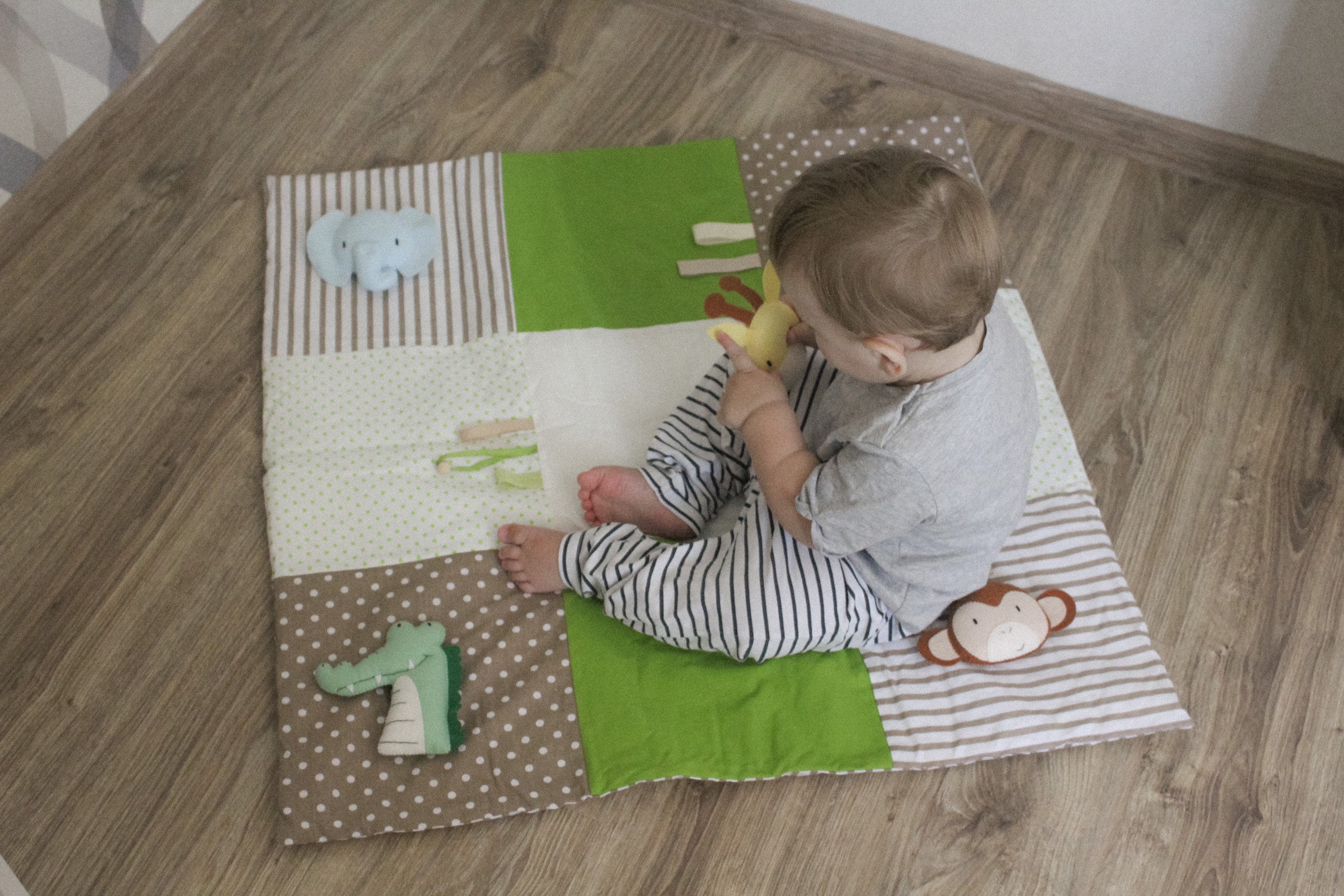 Safari Animals Baby Play Mat Activity Play Rug Montessori Etsy