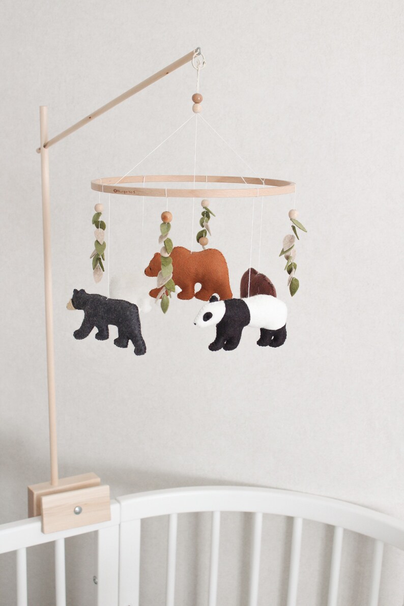 Bears life baby mobile Animals nursery decor Forest crib Etsy