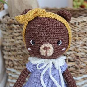 Handmade Crochet Bear, Amigurumi Bear Toy, Soft Stuffed Animal, Baby Shower Gift, First Baby Toy, Christmas Gift, Nursery Decor