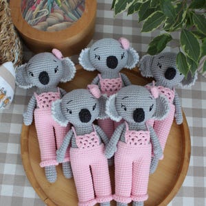 Handmade Crochet Koala Toy, Amigurumi Koala for Kids, Baby Shower Gift, First Baby Toy, Stuffed Animal, Nursery Decor, Soft Plush Koala
