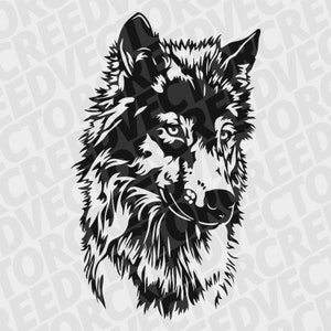 Wolf SVG, Wolf Head SVG, Wolf dxf, Animals SVG, Wolf tatoo svg, wolf clipart, Predator, stencil cutting file, cricut, silhouette svg, vector