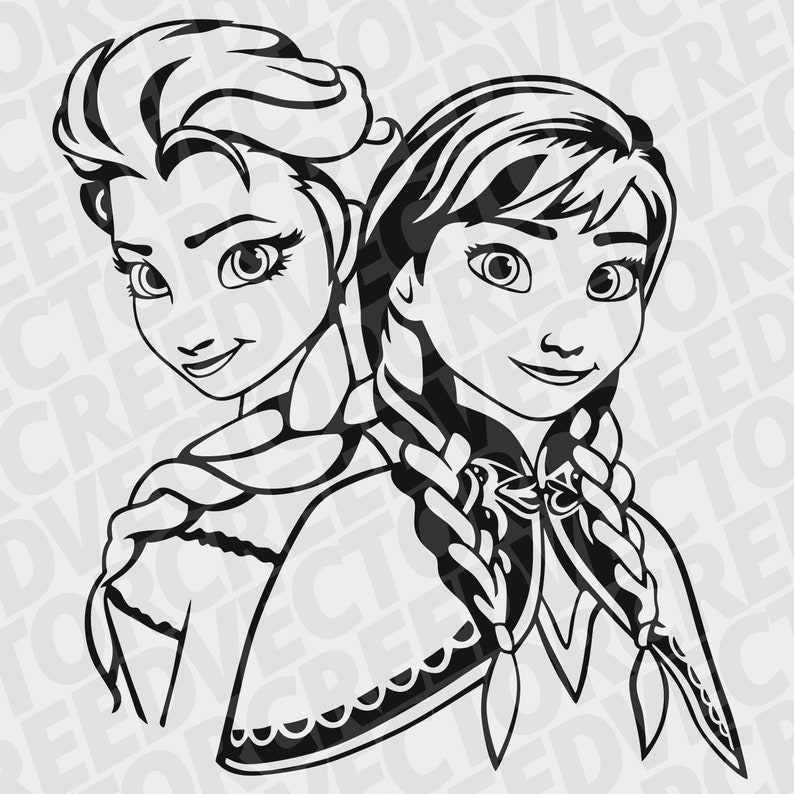 Download Frozen Svg Frozen Princess Anna and Elsa Elsa Dxf Cricut ...