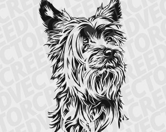 yorkshire terrier svg, yorkie svg, dog head svg, dog clipart, yorkshire svg file, dog svg, stencil, vinyl cut files, cricut files, svg files