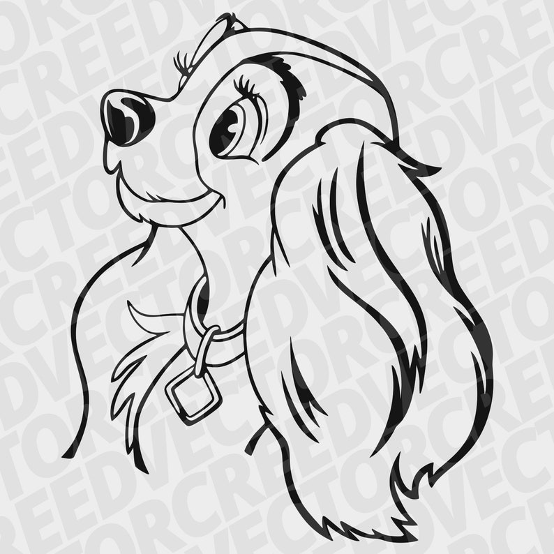 Download Lady and the Tramp svg Cricut SVG Cartoons cutting file | Etsy