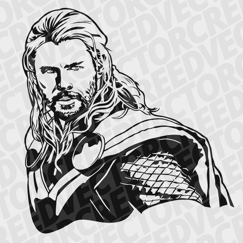 Download Thor svg Thor Dxf Avengers Marvel svg Chris Hemsworth | Etsy