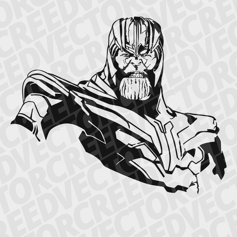 Download Thanos svg Mad Titan svg Marvel svg Avengers stencil | Etsy