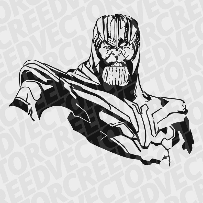 Download Thanos svg Mad Titan svg Marvel svg Avengers stencil | Etsy