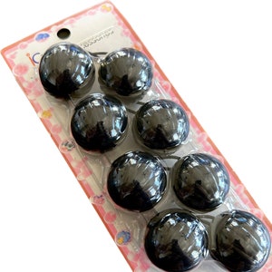 BLACK 30 mm hair knockers, 4 pc, hair balls, hair ties, ballies, knockers for hair, scalloped knockers, hair supplies for girls, ponytail