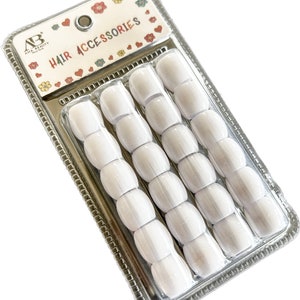 WHITE JUMBO BEAD, hair beads, beads for braids, 24 pc set, beads for jewelry, craft beads, large beads, big beads, hair supplies for girls