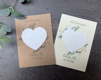 Rose - Biodegradable Seed Wedding Favour, Personalised wedding favour