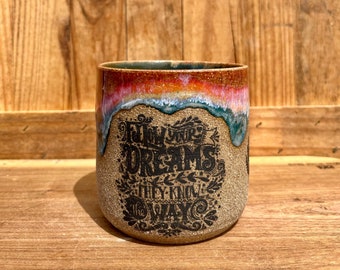 Motivational Rainbow Pottery Cup 11 oz