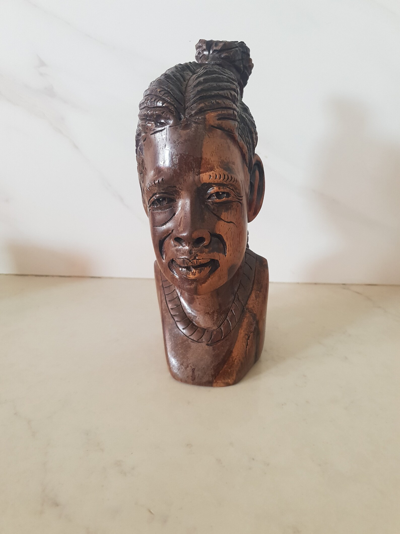 African head sculpture Ebony tree in its natural form Detailed Etsy