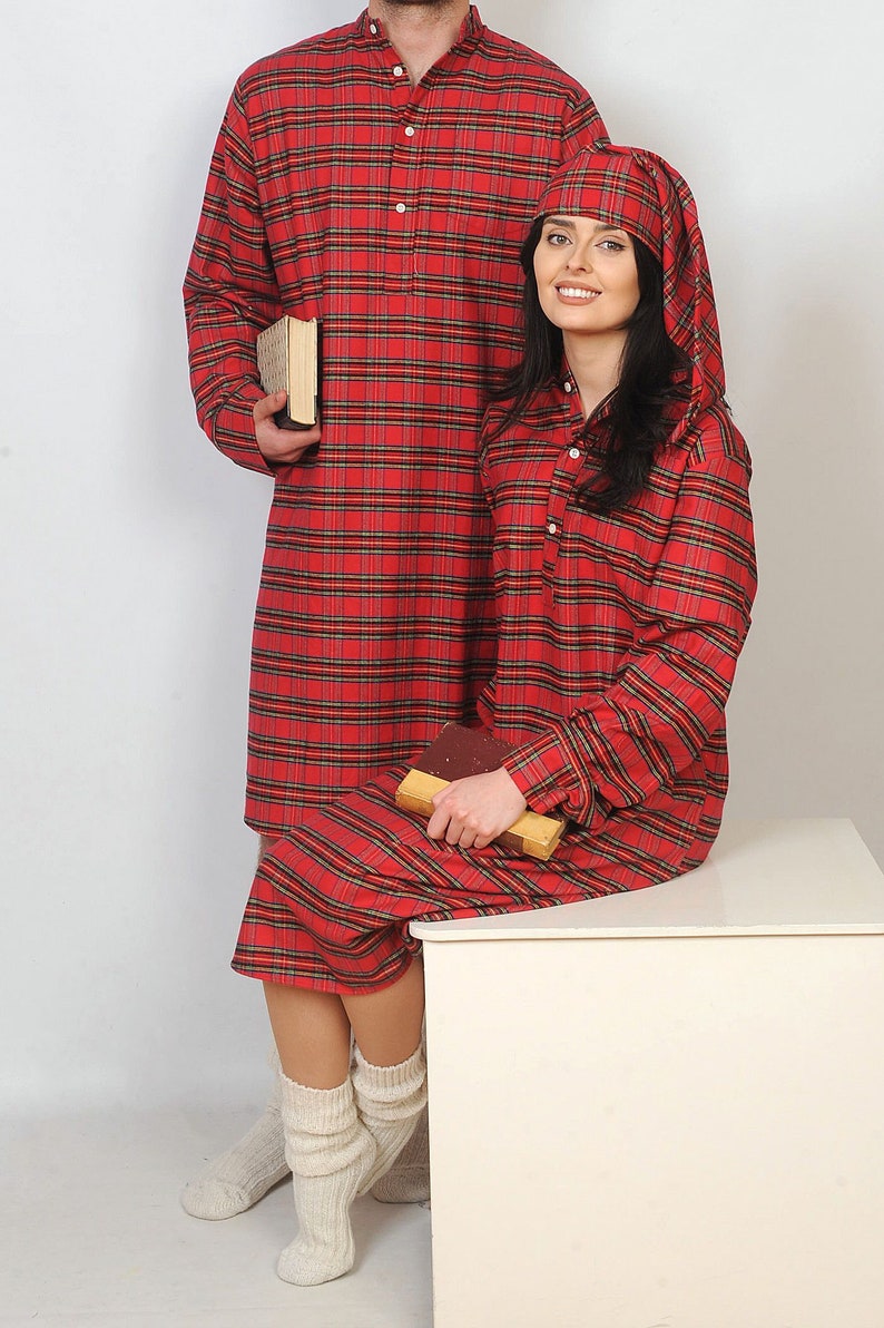 Ladies Cotton Flannel Nightshirt Etsy