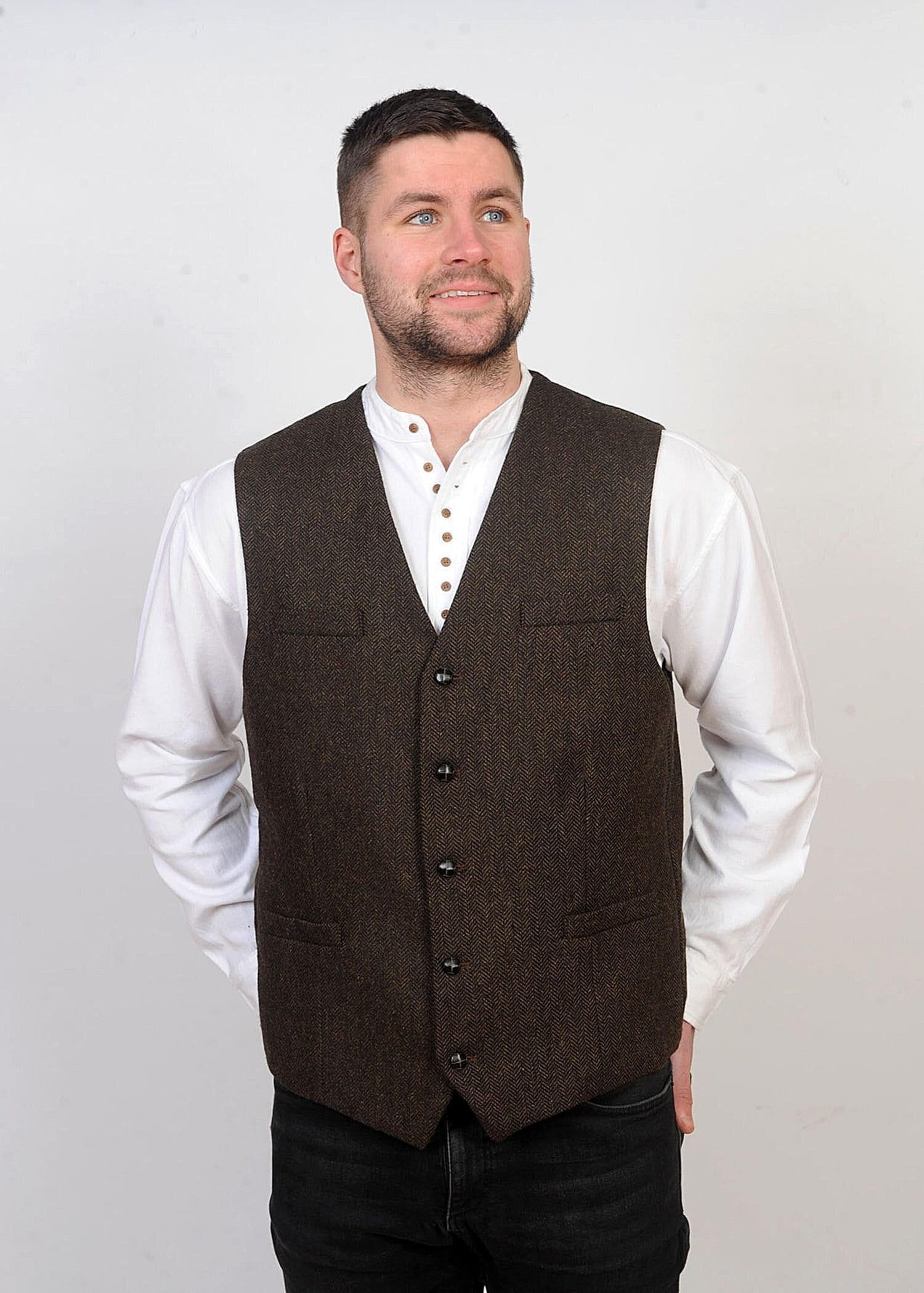Harris Tweed Vest - Etsy