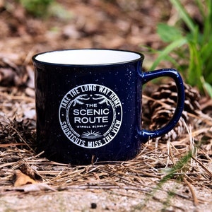 Scenic Route Camp Mug / Outdoors Coffee Mug