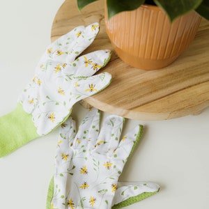 Gardening gloves with bee pattern I size M I non-slip gloves for gardening image 5