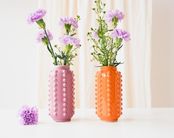 Knallbunte Vase Keramik Pop Art Kunst Frühjahr