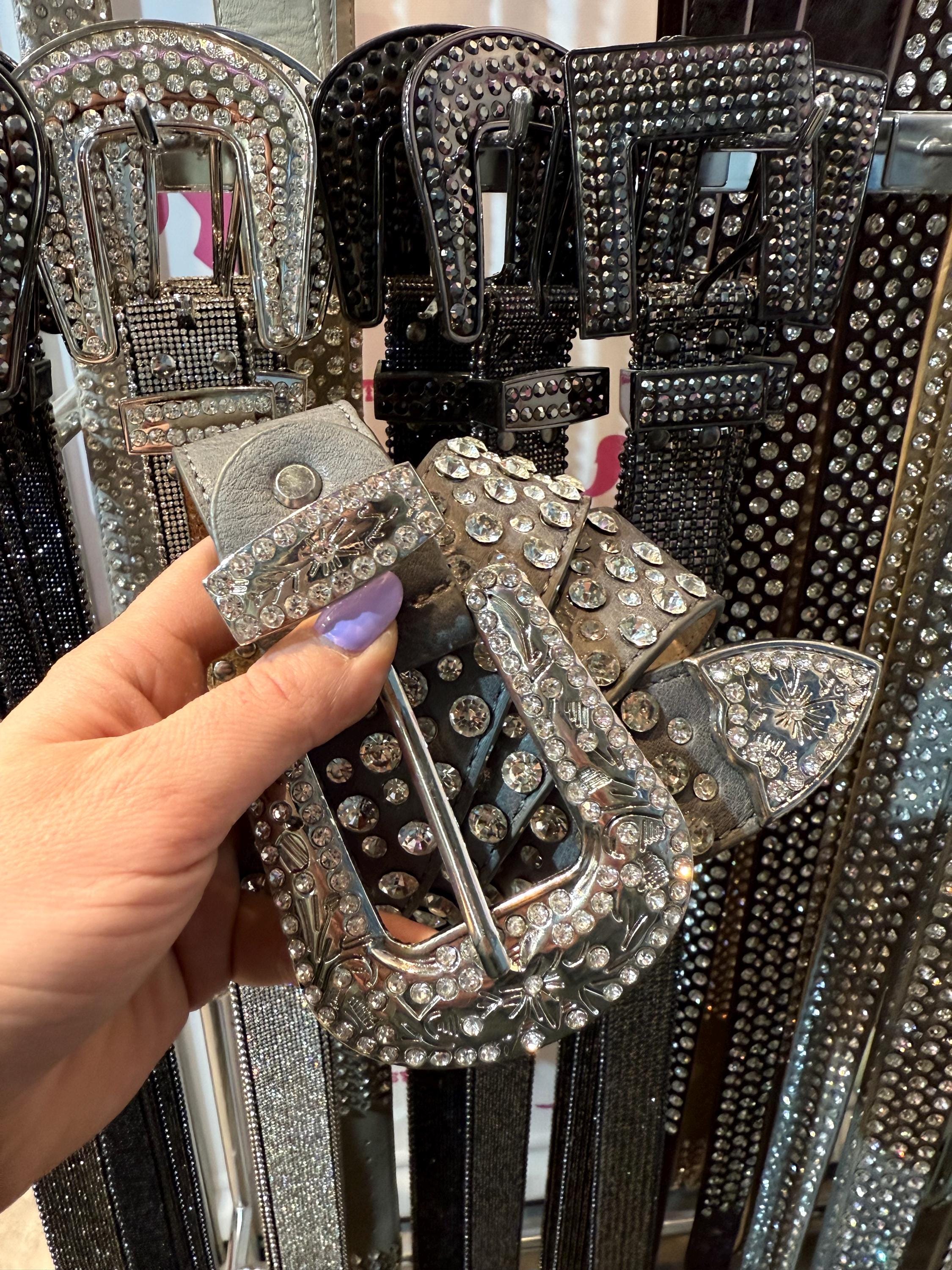 Ceinture Femme En Cuir Noir Avec Strass Et Fers à Cheval - Taille S (31-33 Pouces), Style Western Cowgirl
