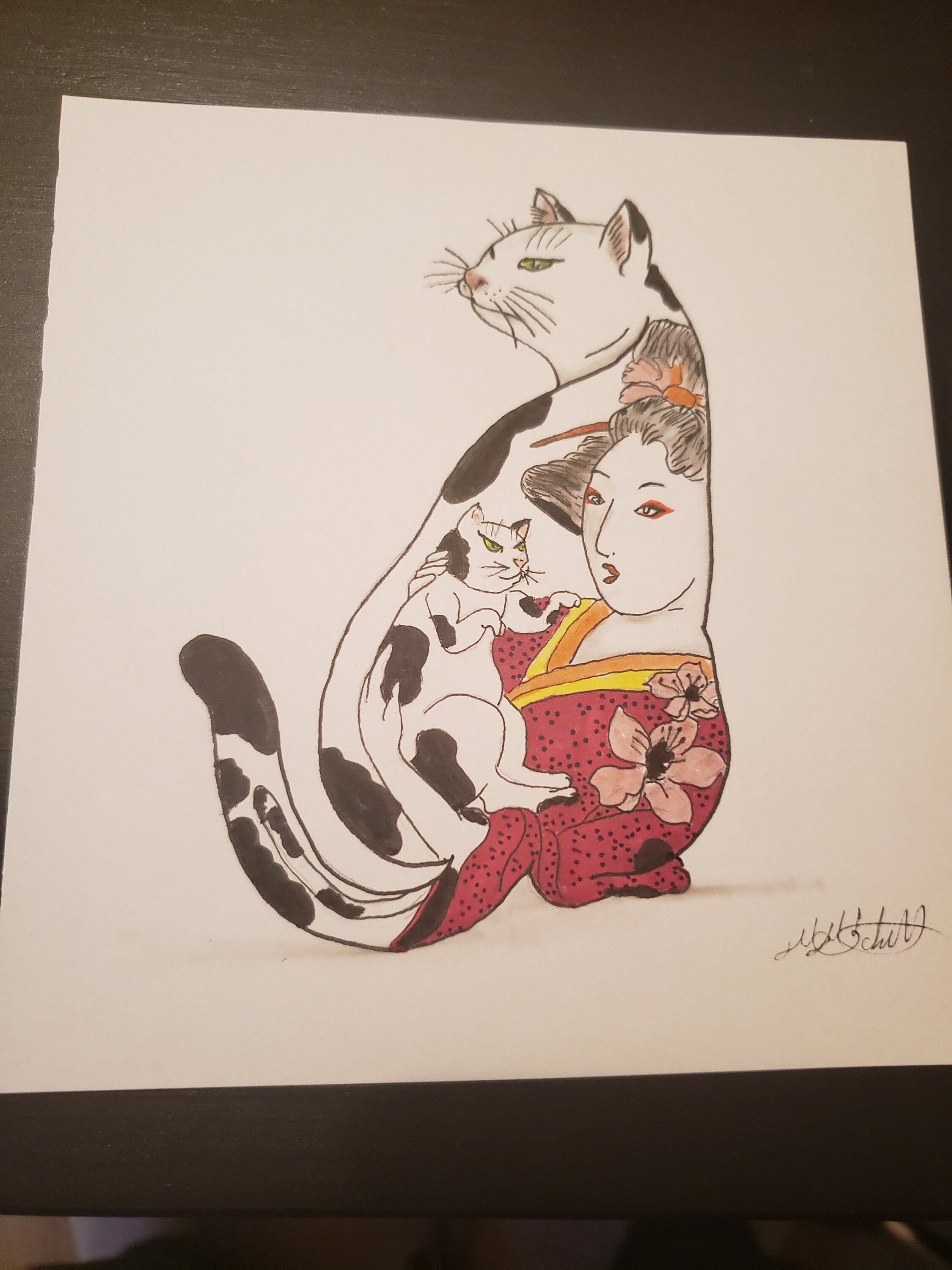 Mon Mon Cat Geisha And Cat Design Etsy Mon Mon Cat Geisha And Cat Design Etsy