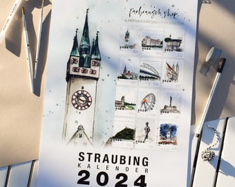 Kalender 2024 | Straubing | Wandkalender Din A3