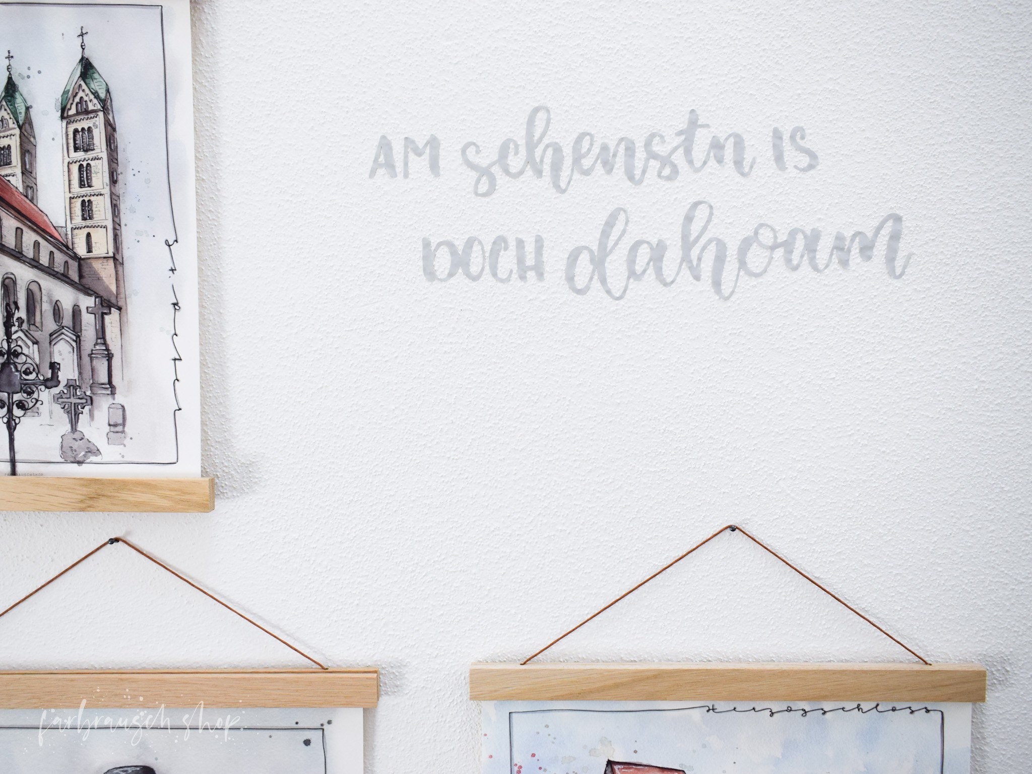 WandTattoo „Dahoam“ bayerischer Spruch handgeschrieben Etsy.de