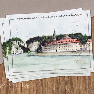 Postkarte | "Donaudurchbruch & Kloster" | Weltenburg | Bayern