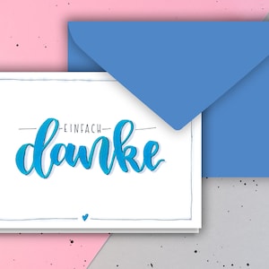 Greeting card | Folding card with envelope | &quot;thank you&quot;