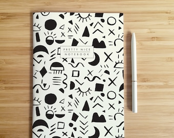 Abstract Notebook – A5 Blank Journal – Design Notizbuch