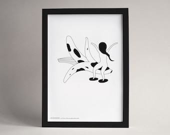 We love bananas- Art Print Poster / Bananas Kunstdruck Poster
