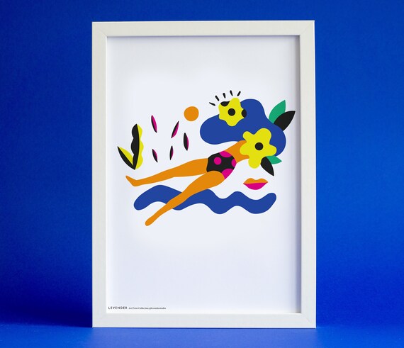 Hot Summer art print / Kunstdruck Poster Heißer Sommer