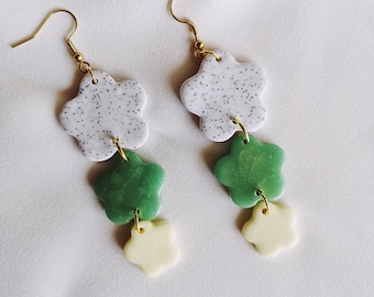 Floral earrings | Spring summer style | Handmade clay jewellery