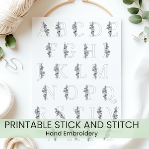 Stitch Embroidery, Bag stick ,alphabet embroidery pattern, DIY Clothes embroidery, DIY bag stick, Cap stick, cloth stick, Embroidery PDF