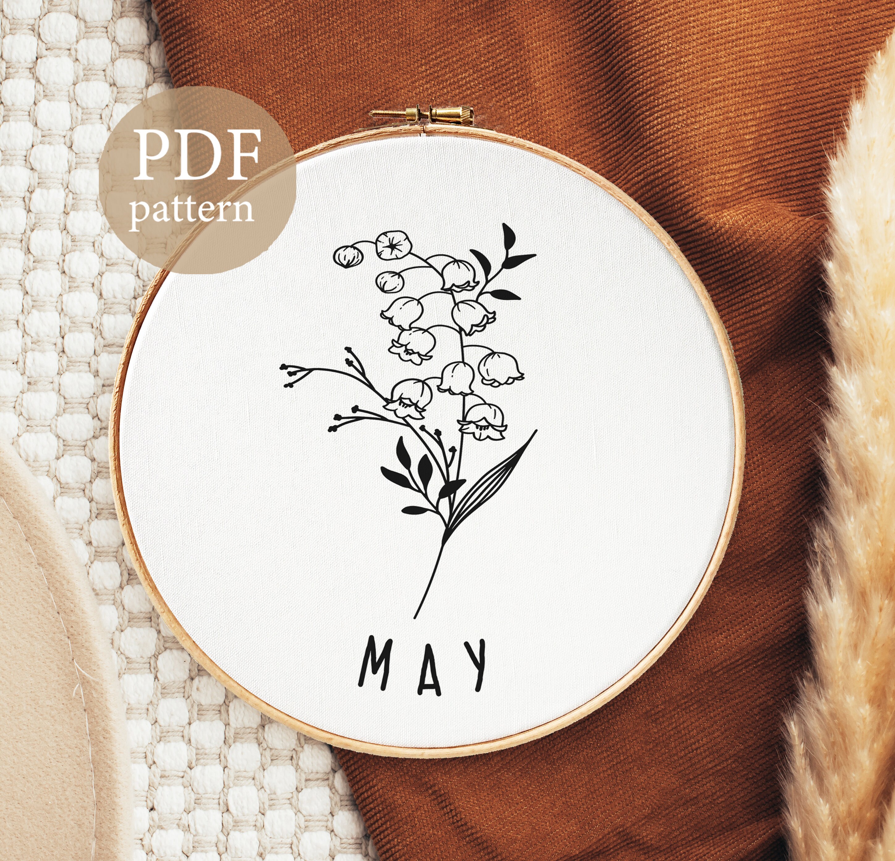 Winterberry PDF Hand Embroidery Pattern – Peony Patterns