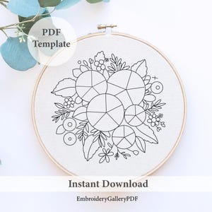Flowers Hand Embroidery Pattern,Botanical Embroidery, Floral Nature Embroidery, Plant Embroidery Design, Pretty Floral Embroidery, Roses art
