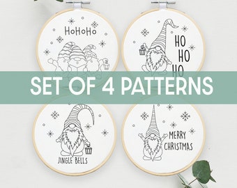 Weihnachtswichtel Stickmuster, Stickmuster: Weihnachtsdeko Weihnachtsdeko Stickdatei Download