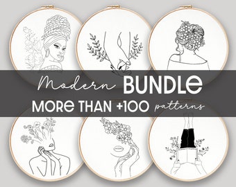 Embroidery Bundle , Hand Embroidery Patterns, Modern Collection, PDF Embroidery Pattern, Beginner Pattern, modern designs, Digital PDF