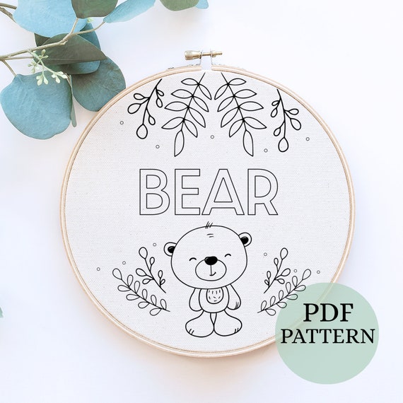 Woodland Bear Sewing Kit - Hand Sewing and Embroidery