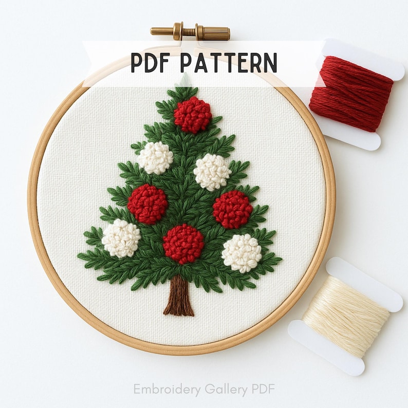 Scandi Christmas Tree Hand Embroidery Pattern (PDF Pattern) - Etsy