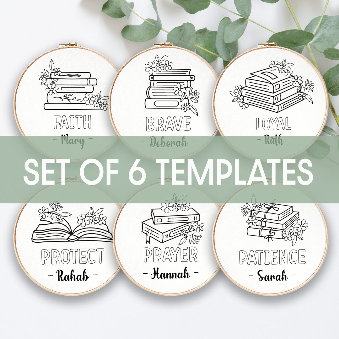 Women of the Bible Embroidery Pattern: Christian Decor (digital ...