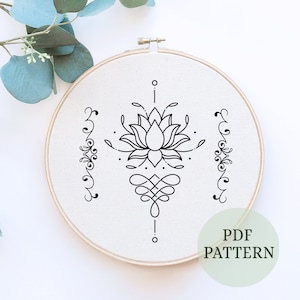 Hand Embroidered pattern, Embroidery One Line Art, Bag project,Abstract Art, Eco-friendly High Quality Bag Modern Embroidery Bag, Wall decor