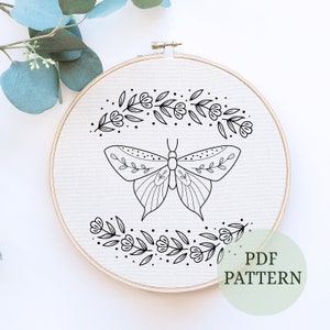 DIY Hand Embroidery Pattern PDF, Hand Embroidered Flower Garden, Roses and  Sunflowers, Summer Colors, Instant Download PDF, Nursery Decor 