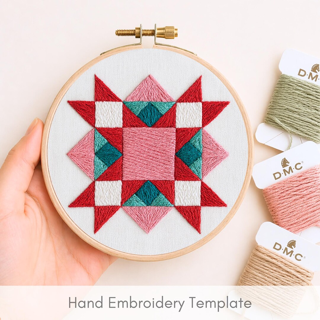 Geometric Hand Embroidery Patterns: Modern Beginners Design (PDF ...