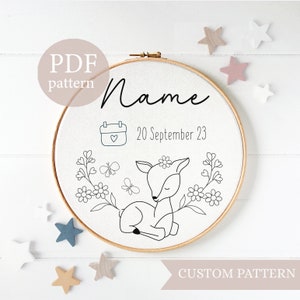 Personalized Embroidery Kit, Beginner Embroidery Kit, Custom Name  Embroidery Kit, Baby Name Cross Stitch DIY Kit 