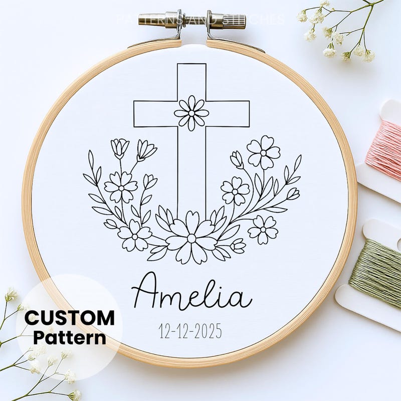Baptism Patterns Floral - Etsy